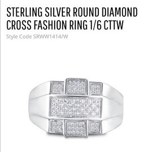 Mens real genuine diamond cross ring best gift ever huge sale NOT CZ not fake